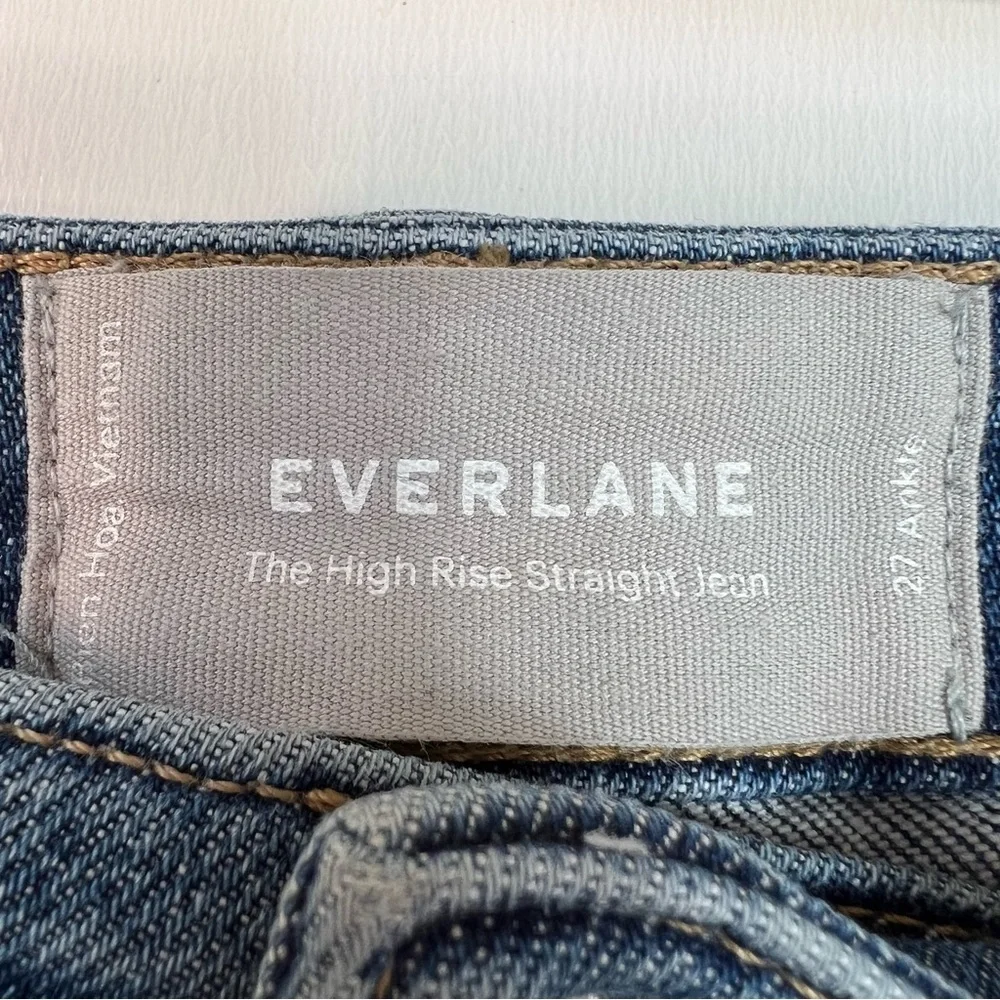 Everlane High Rise Straight Jeans Size 27 Ankle - Picture 6 of 10